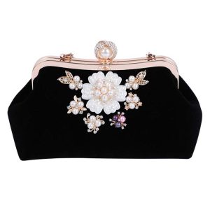 Ladies Handbag Retro Clutch Bag/Tote Bags Womens Evening Clutch Elegant, Black