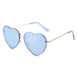 Lovely love rimless sunglasses; versatile women's decoration ins; same style; versatile; cut edge love glasses;